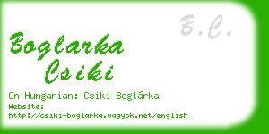 boglarka csiki business card
