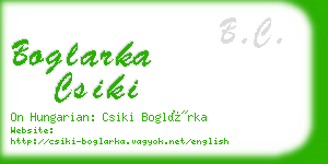 boglarka csiki business card